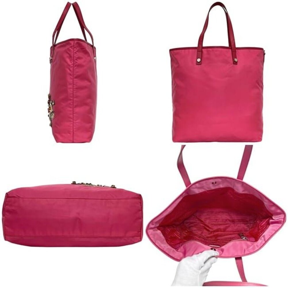 Prada Tote Bag Pink Tessuto B4605 C Nylon - Picture 2 of 10